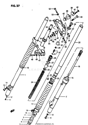 Front Fork (model Z) Schematic