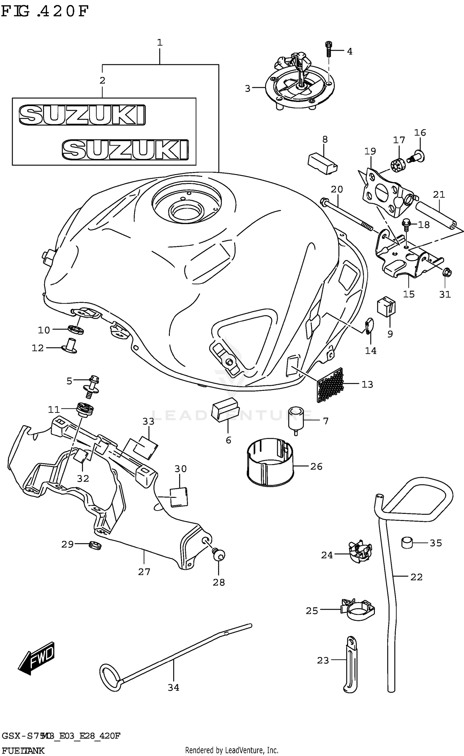 FUEL TANK ((GSX-S750,GSX-S750A):E33)