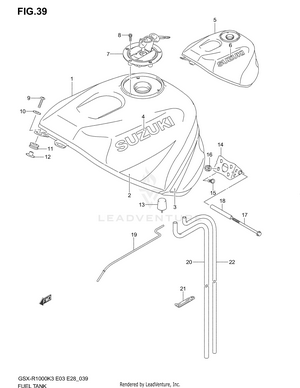 Fuel Tank (model K3) Schematic
