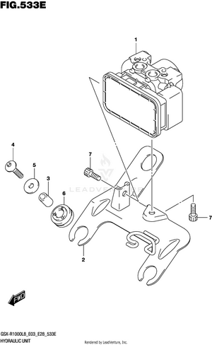 Hydraulic Unit (gsx-r1000rzl8 E28) Schematic