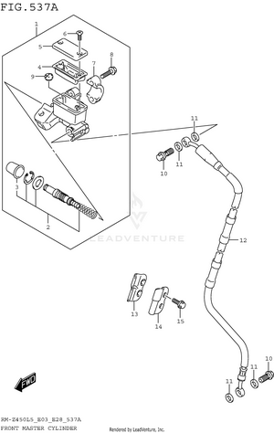 Front Master Cylinder Schematic