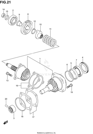 Secondary Drive Gear Schematic