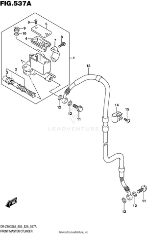 Front Master Cylinder Schematic