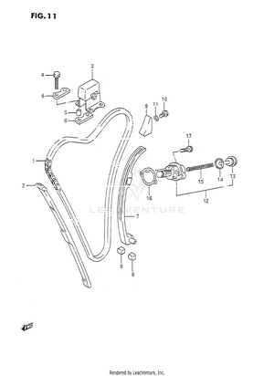 Cam Chain (model J/k/l/m/n/p/r/s) Schematic