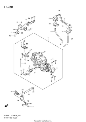 Throttle Body (vl800 E28) Schematic