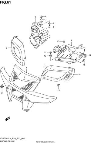 Front Grille (lt-a750xl4 P33) Schematic