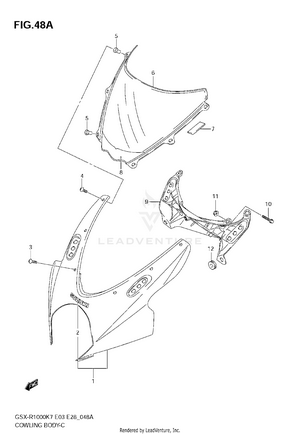 Cowling Body (model K8) Schematic