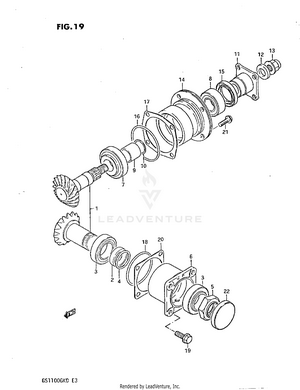 Secondary Drive Gear Schematic