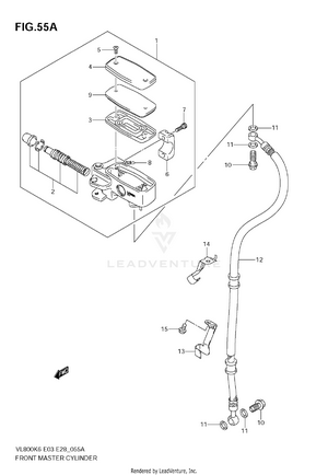 Front Master Cylinder (model K7/k8/k9) Schematic