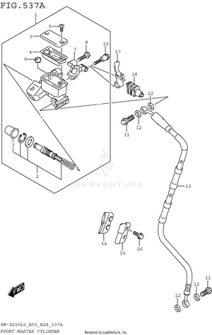 Front Master Cylinder Schematic