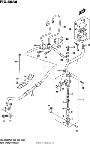 Rear Master Cylinder Schematic