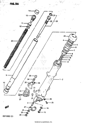 Front Damper (gs1100ed) Schematic