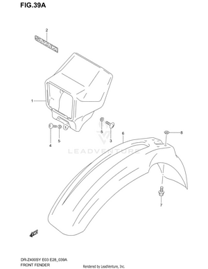 Front Fender (model K1) Schematic