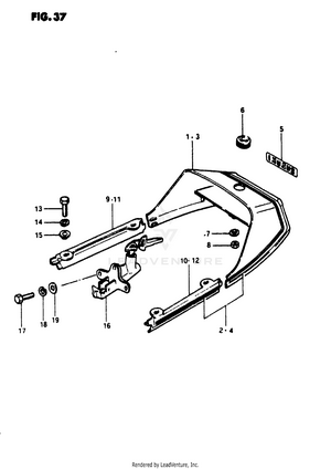 Seat Tail Cover (gs1100ex) Schematic