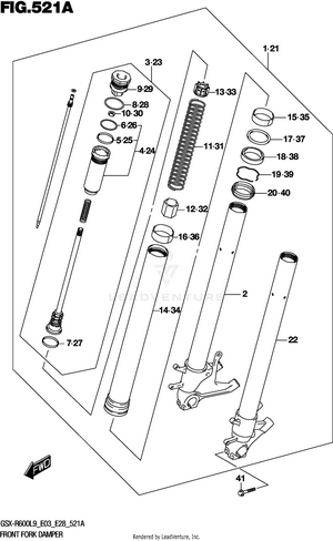Front Fork Damper Schematic