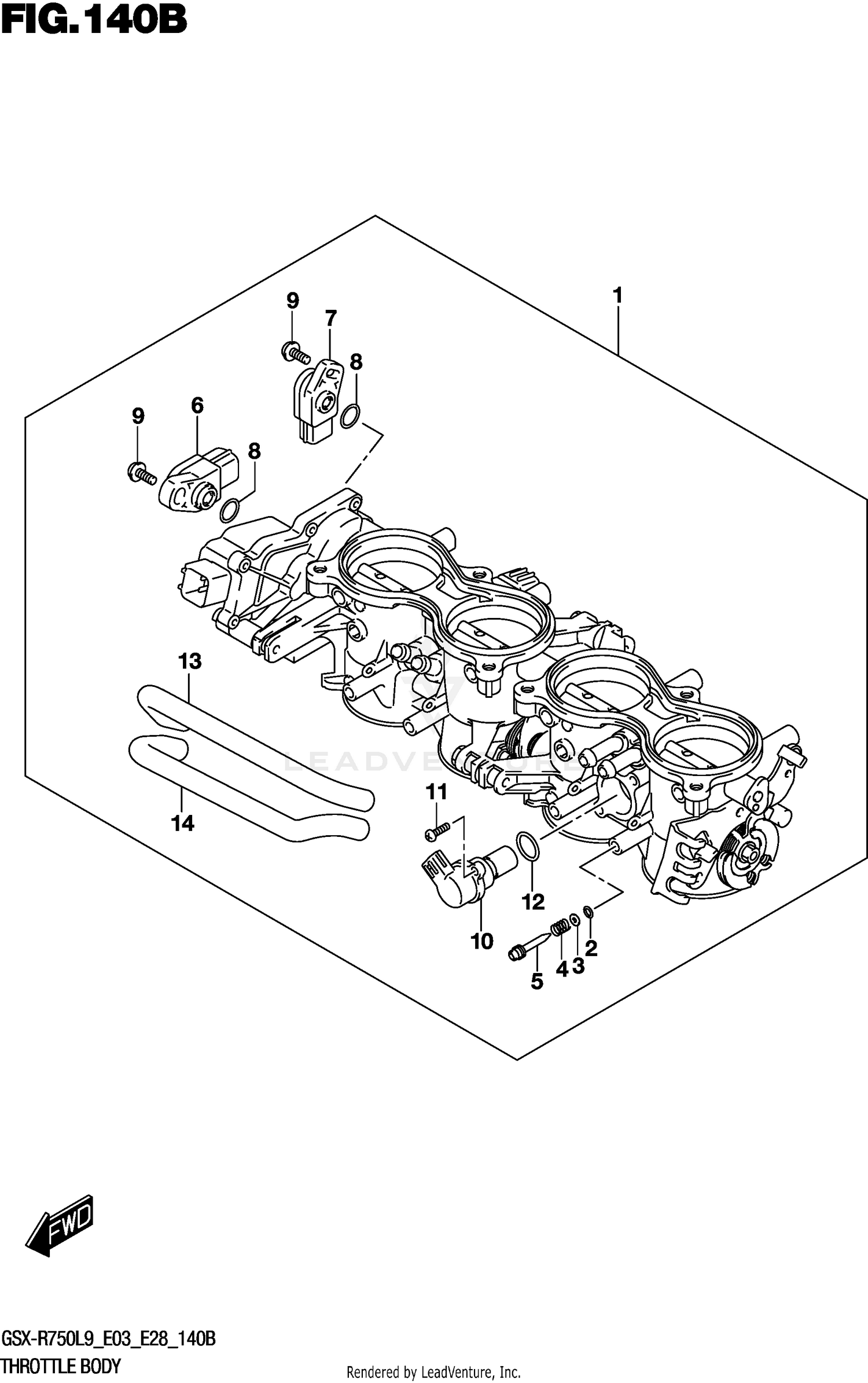 THROTTLE BODY (GSX-R750L9 E28)