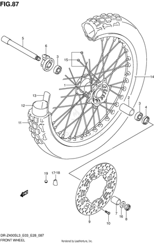 Front Wheel (dr-z400sl3 E03) Schematic