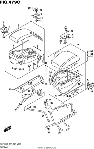 Side Bag (vl1500tl7 E28) Schematic