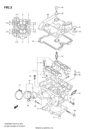Rear Cylinder Head Schematic