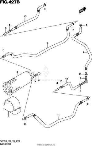 Evap System (sv650al9 E33) Schematic