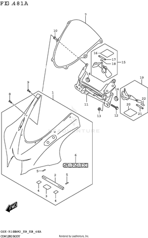 Cowling Body (gsx-r1000a) Schematic