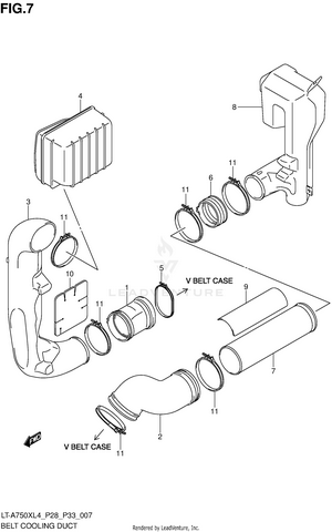 Belt Cooling Duct Schematic