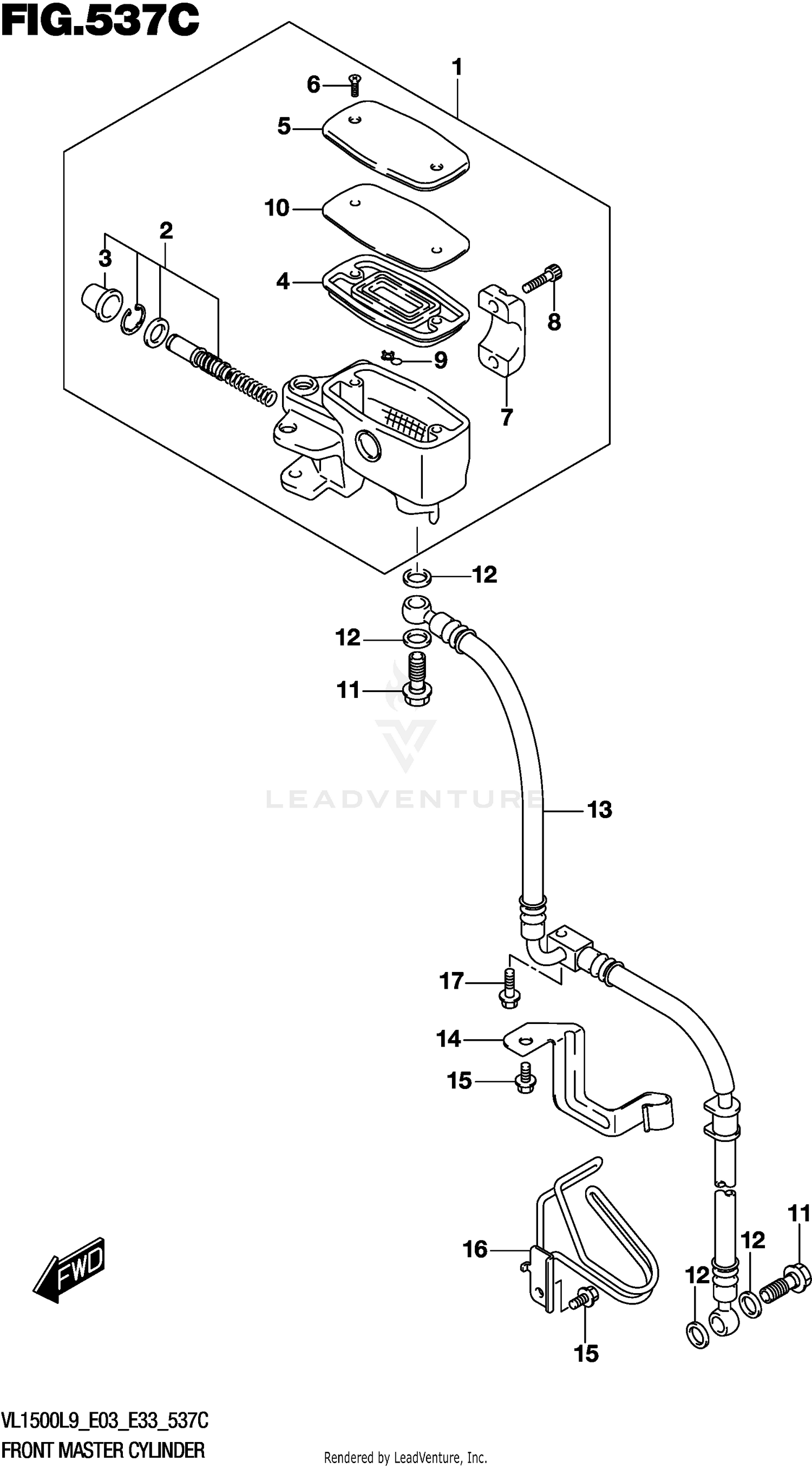 FRONT MASTER CYLINDER (VL1500TL9 E03)