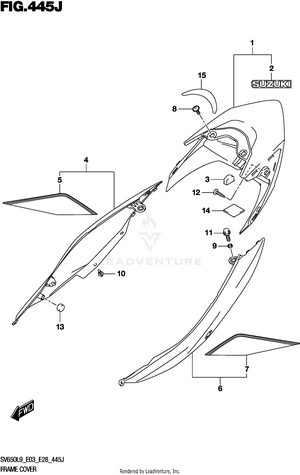 Frame Cover (sv650xal9 E28) Schematic