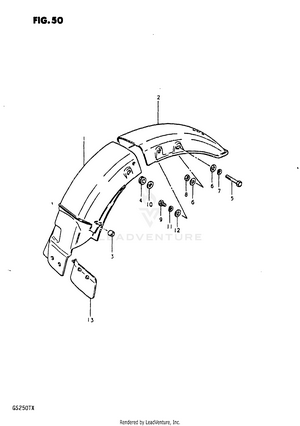 Rear Fender Schematic