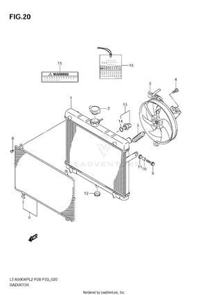 Radiator (lt-a500xpl2 E33) Schematic