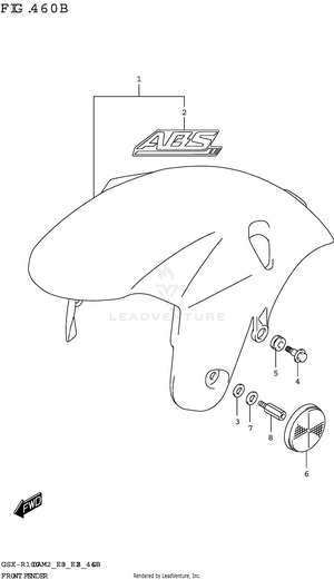 Front Fender (gsx-r1000rza) Schematic
