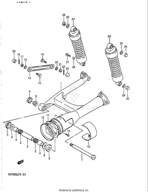 Rear Swinging Arm (vs700glfg/glpg -f.no.115898) Schematic