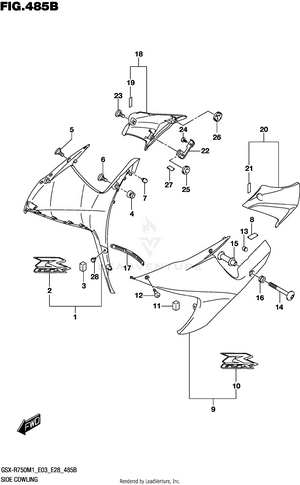 Side Cowling (gsx-r750) Schematic