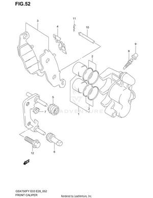 Front Caliper Schematic