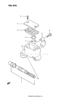 Front Master Cylinder (model M/n/p/r/s/t) Schematic