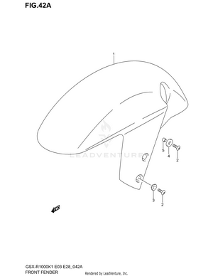 Front Fender (model K2) Schematic