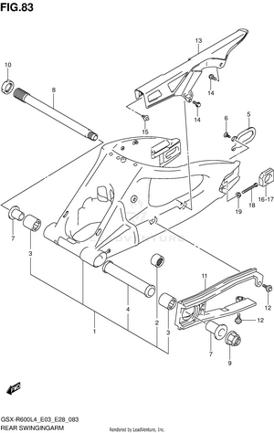 Rear Swingingarm Schematic