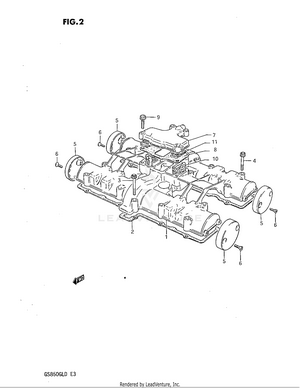 Cylinder Head Cover (model Z E.no.155015- / Model D) Schematic