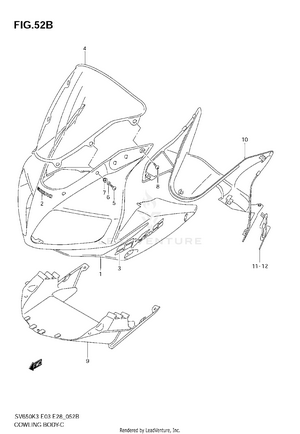 Cowling Body (sv650sk5) Schematic