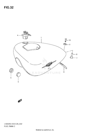Fuel Tank (model K5/k6/k7/k8) Schematic