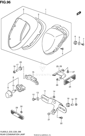 Rear Combination Lamp (vl800tl3 E33) Schematic