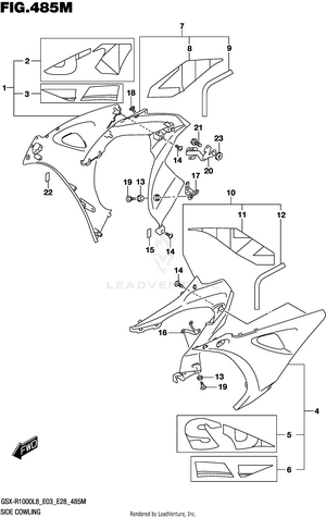 Side Cowling (gsx-r1000rzl8 E28) Schematic