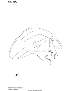 Front Fender (model K3) Schematic