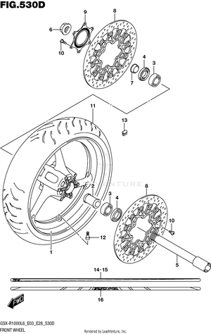 Front Wheel (gsx-r1000al6 E28) Schematic
