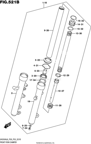 Front Fork Damper (uh200al6 P33) Schematic