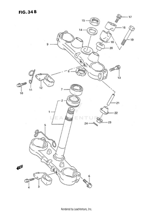 Steering Stem (model P/r/s) Schematic