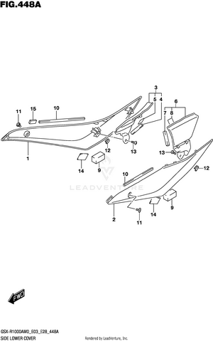 Side Lower Cover (gsx-r1000a) Schematic