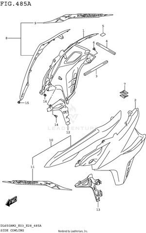 Side Cowling (dl650am2 E03) Schematic
