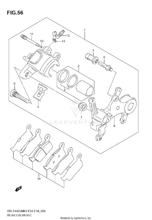 Rear Caliper Schematic