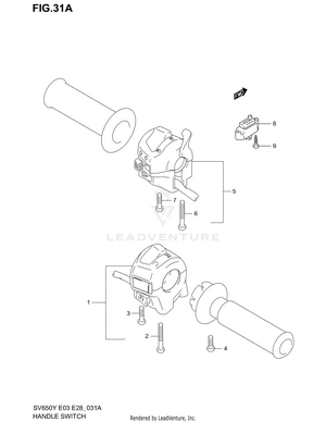 Handle Switch (sv650sx/sy/sk1/sk2) Schematic